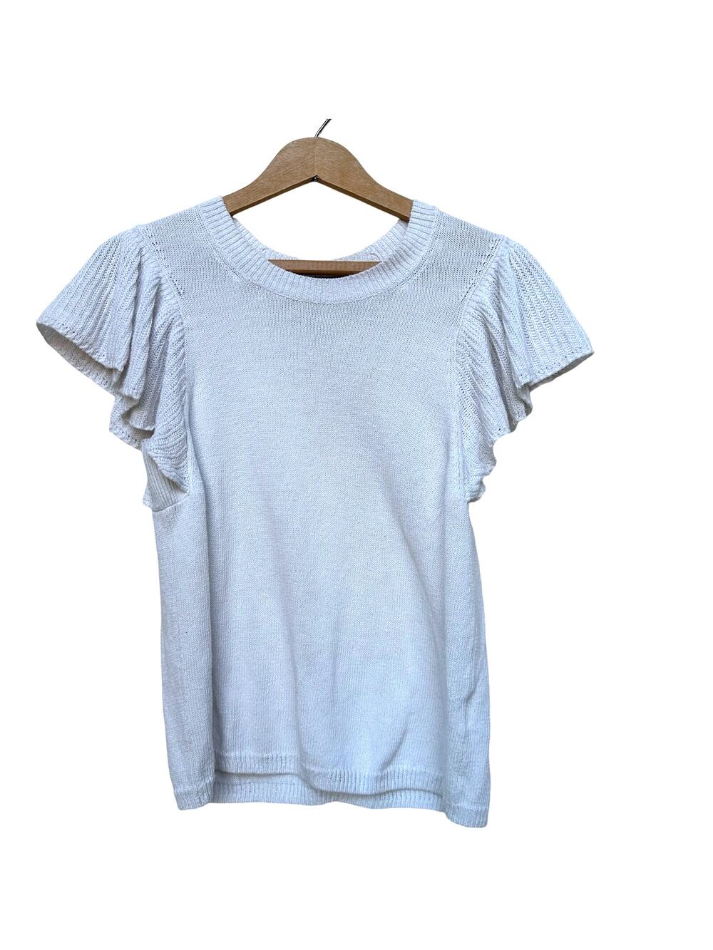 Brochu Walker Ruffle Sleeve Knit Top - Size Small